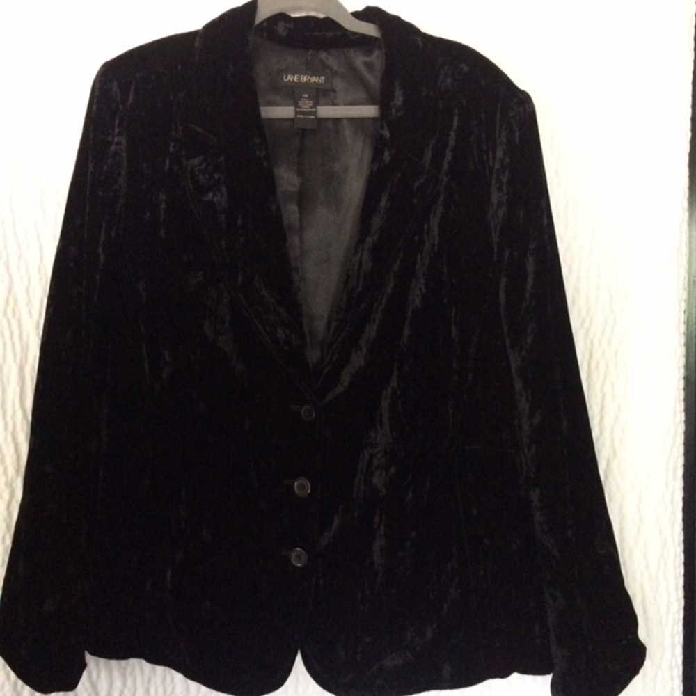 Lane Bryant crushed velvet blazer 28